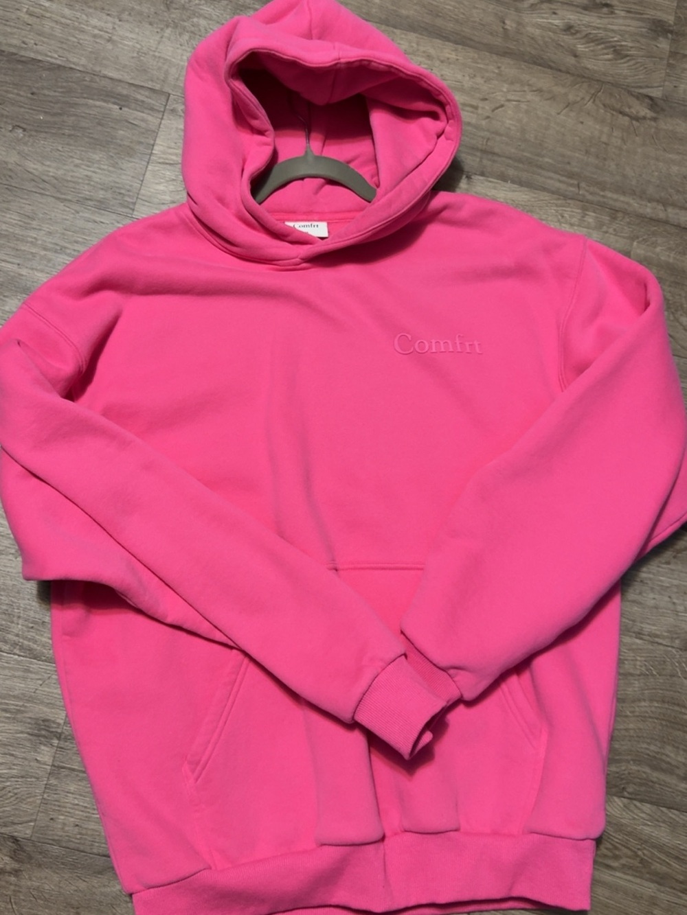 Comfrt Women's Crewneck Hoodie Sweatshirt in Hot Pink